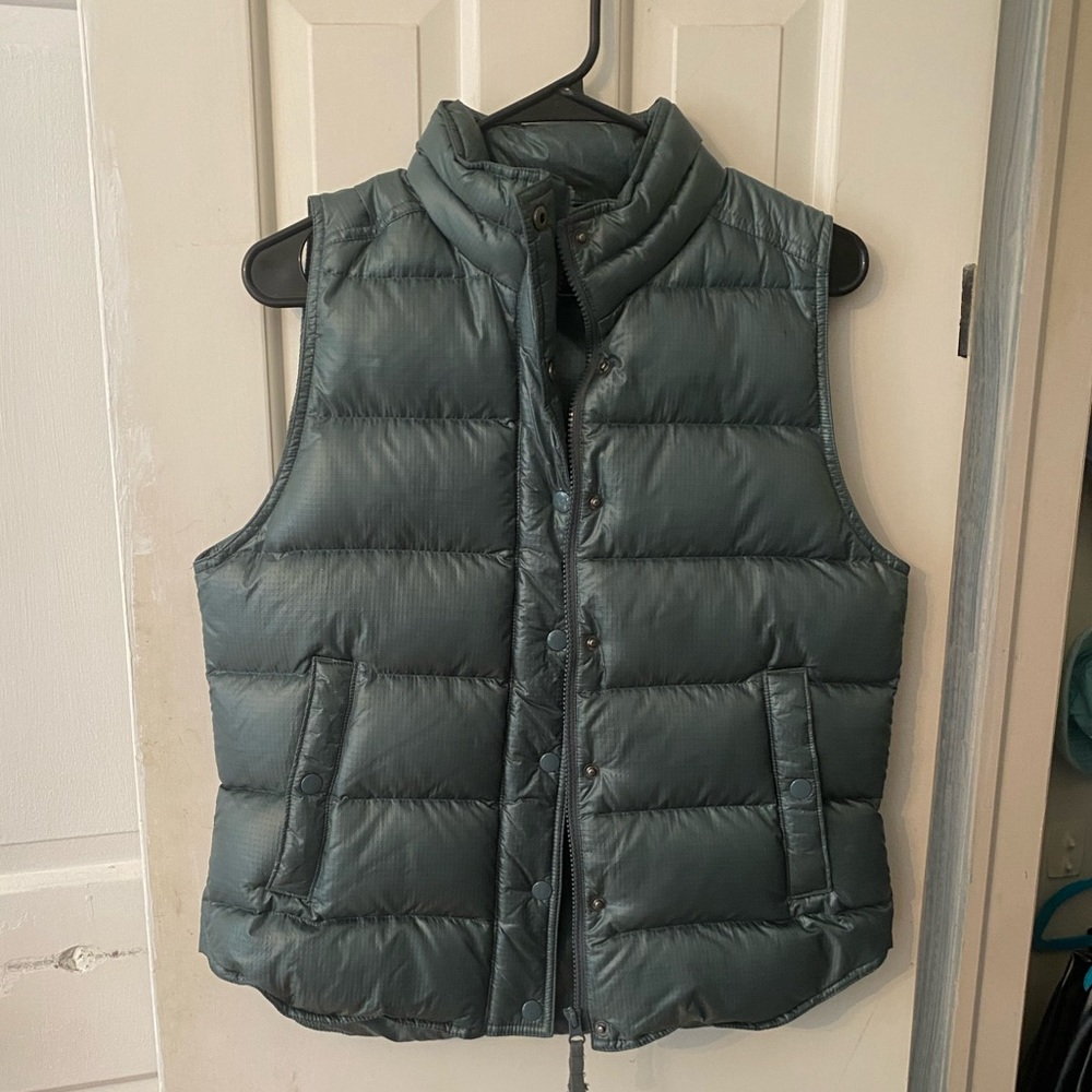 Sage Green J Crew Puffer Vest